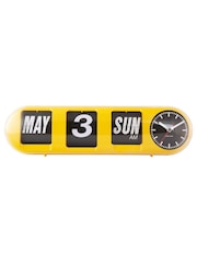 Karlsson Bright Yellow Tube Flip Wall Clock - Image 1 of 4