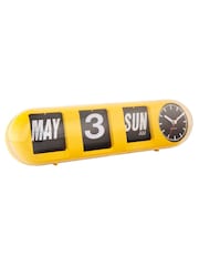 Karlsson Bright Yellow Tube Flip Wall Clock - Image 2 of 4