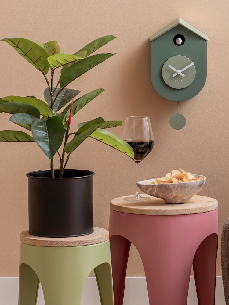 Karlsson Jungle Green Grayed Jade Grato Cuckoo Wall Clock - Image 1 of 4 Karlsson Jungle Green Grayed Jade Grato Cuckoo Wall Clock - Image 1 of 4