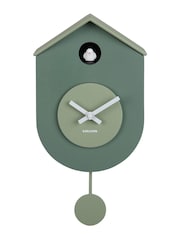 Karlsson Jungle Green Grayed Jade Grato Cuckoo Wall Clock - Image 2 of 4