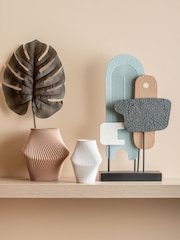 Present Time Soft Brown Twisted Rib Vase - Image 2 of 5