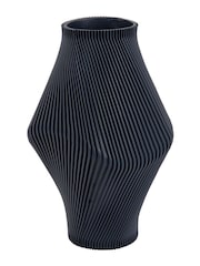 Present Time Dark Blue Twisted Rib Vase - Image 4 of 5