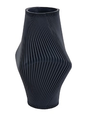 Present Time Dark Blue Twisted Rib Vase - Image 5 of 5