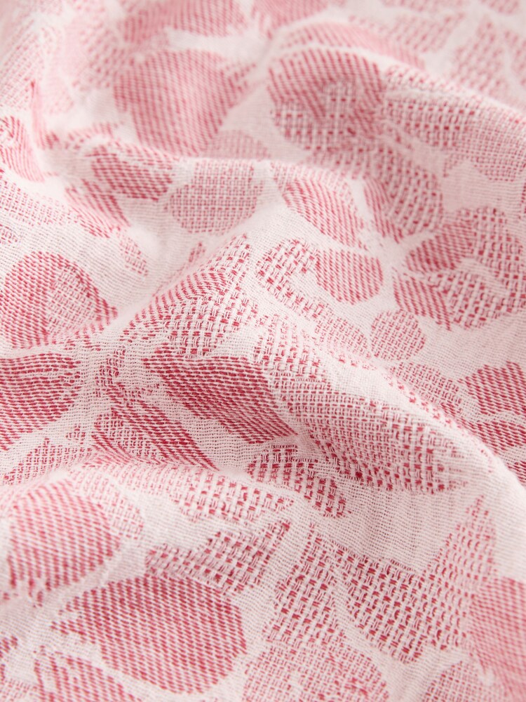 وردي - Textured Floral Print Short Sleeve Shirt - صورة 2 من 3 وردي - Textured Floral Print Short Sleeve Shirt - صورة 2 من 3