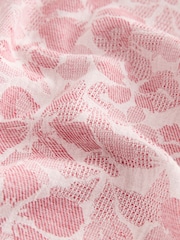 ורוד - חולצת שרוולים קצרים עם הדפס פרחוני ומרקם - תמונה 7 מתוך 8