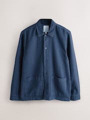 Blue Hem Pocket Shacket - Image 1 of 6