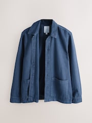 Blue Hem Pocket Shacket - Image 2 of 6
