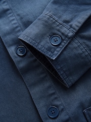 Blue Hem Pocket Shacket - Image 4 of 6