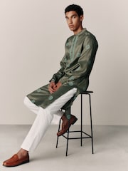 Green Kurta Shirt - Image 2 of 8