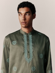 Green Kurta Shirt - Image 4 of 8