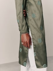 Green Kurta Shirt - Image 5 of 8
