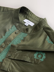 Green Kurta Shirt - Image 7 of 8