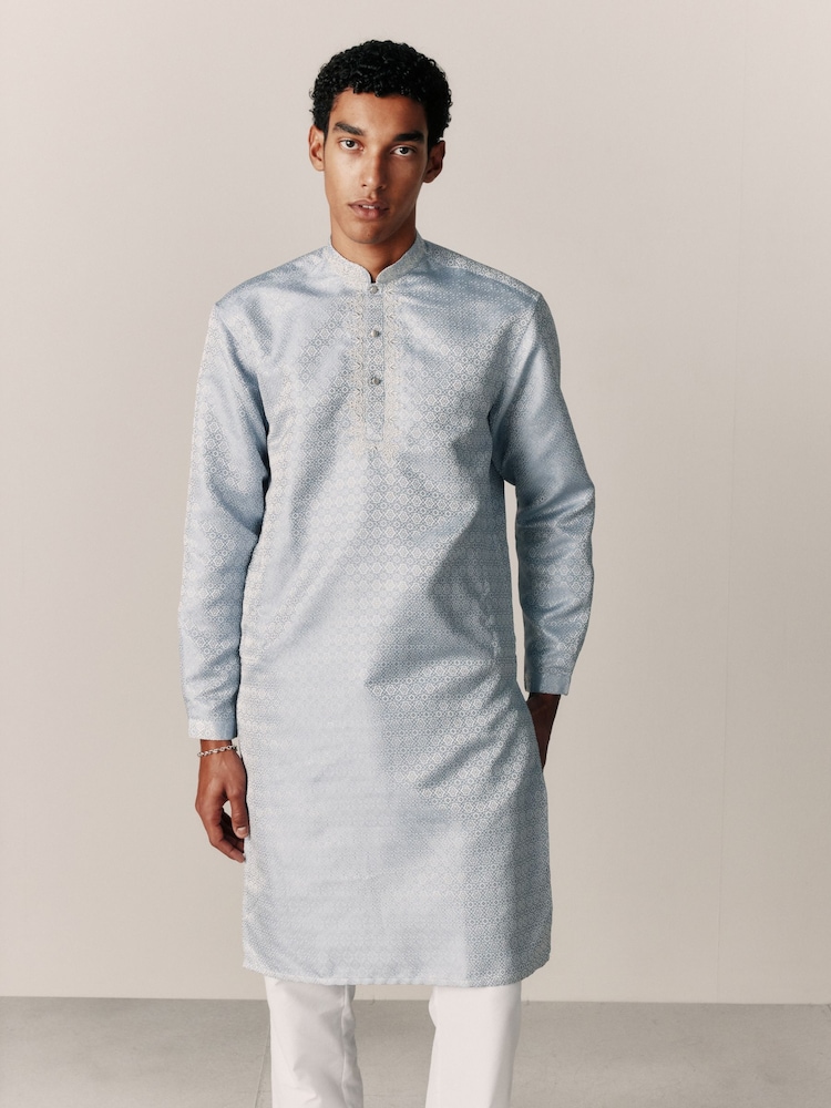 Blue Kurta Shirt - Image 1 of 8