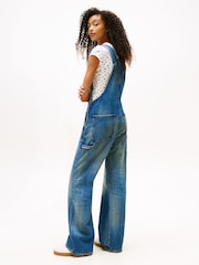 Tommy Jeans Blue Lightweight Denim Dungarees - Image 3 of 5
