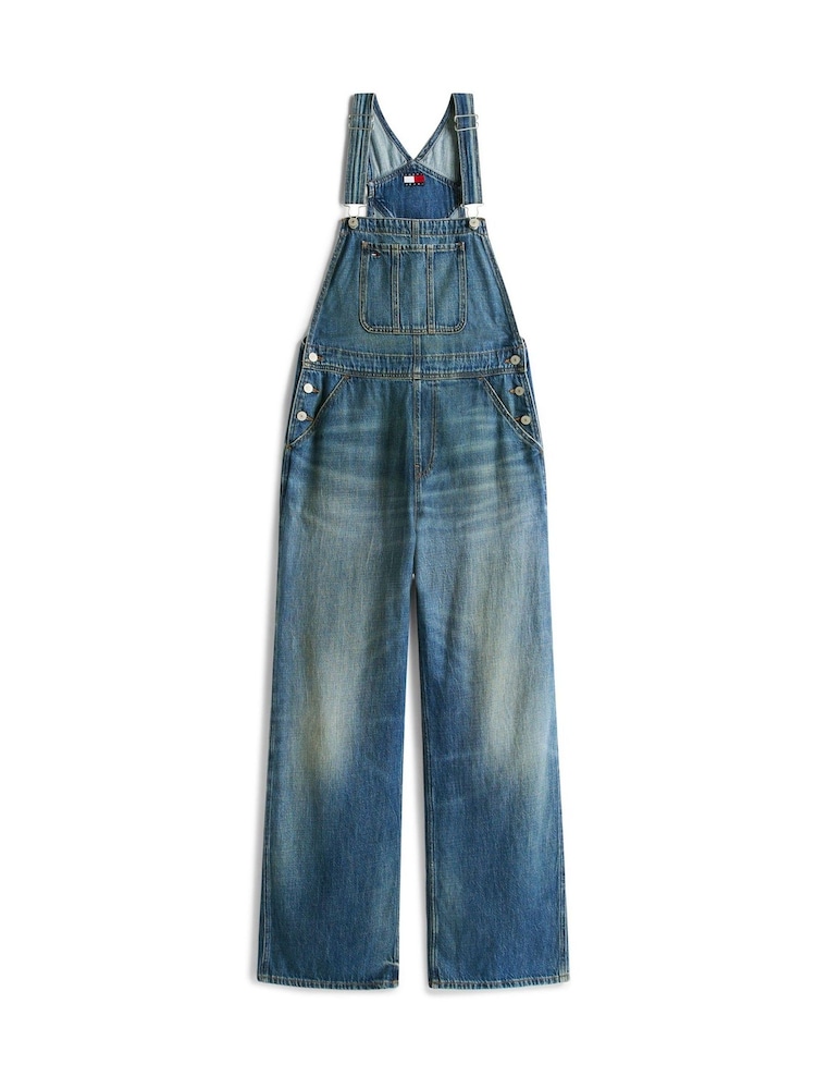Tommy Jeans Blue Lightweight Denim Dungarees - Image 5 of 5