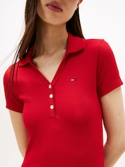 Tommy Hilfiger Red Rib Polo Dress - Image 4 of 5