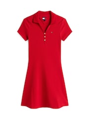 Tommy Hilfiger Red Rib Polo Dress - Image 5 of 5