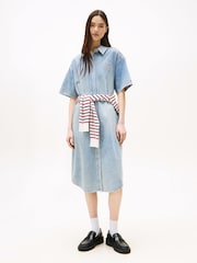 Tommy Jeans Relaxed Midi Denim Shirt Dress - Bild 1 von 5
