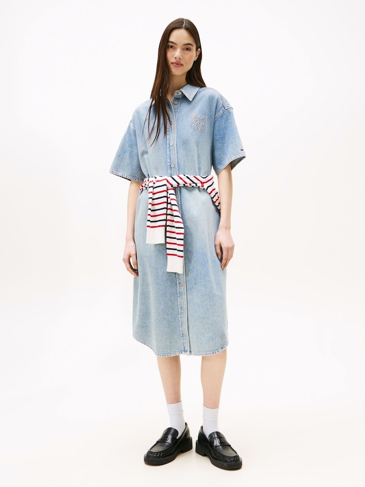 Tommy Jeans Relaxed Midi Denim Shirt Dress - Bild 1 von 5