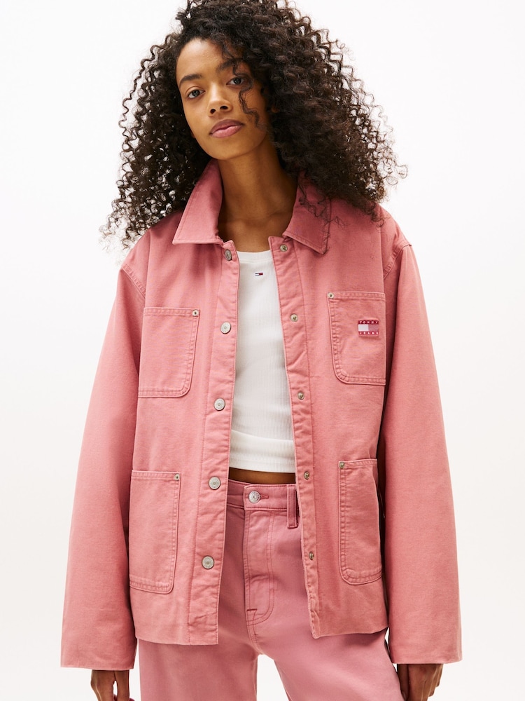 Tommy Jeans Red Badge Boxy Padded Chore Jacket - Image 1 of 4
