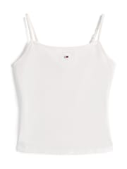 Tommy Hilfiger Cream Slim Spaghetti Strap vest - Image 5 of 5