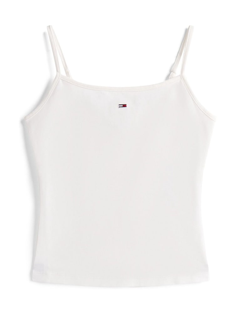 Tommy Hilfiger Cream Slim Spaghetti Strap vest - Image 5 of 5