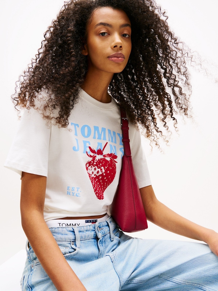 Camiseta Tommy Jeans com estampa de gola redonda - Imagem 4 de 4