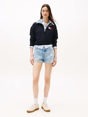 Tommy Hilfiger Blue Raw Hem Denim Shorts - Image 2 of 4