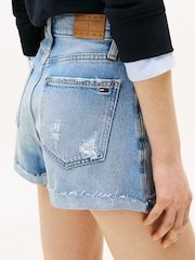 Tommy Hilfiger Blue Raw Hem Denim Shorts - Image 3 of 4