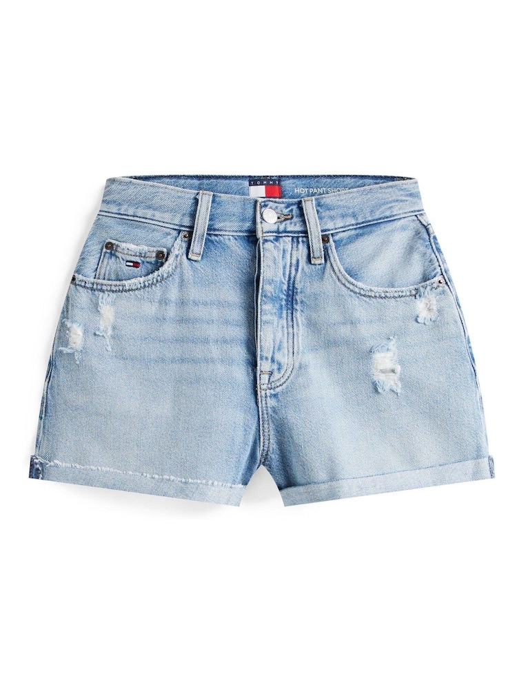 Tommy Hilfiger Blue Raw Hem Denim Shorts - Image 4 of 4