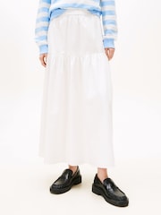 Tommy Jeans Natural Tiered Maxi Skirt - Image 1 of 5