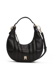 Tommy Hilfiger Black Quilted Crescent Cross-Body Shoulder Bag - Image 1 of 3