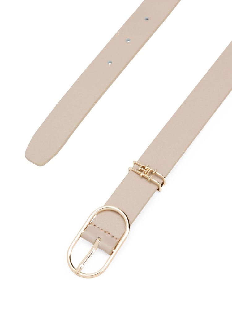 rjava - Tommy Hilfiger Leather Monogram Oval Buckle Belt - Slika 2 iz 3
