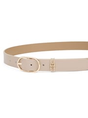 rjava - Tommy Hilfiger Leather Monogram Oval Buckle Belt - Slika 3 iz 3