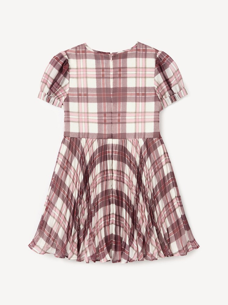 Self-Portrait Red Check Print Chiffon Dress - Image 2 of 2