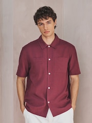 وردي - Linen Tencel Blend Short Sleeve Shirt - Image 1 of 8
