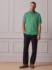 Green Linen Short Sleeve Shirt - Image 2 of 7