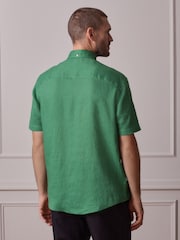 Green Linen Short Sleeve Shirt - Image 3 of 7