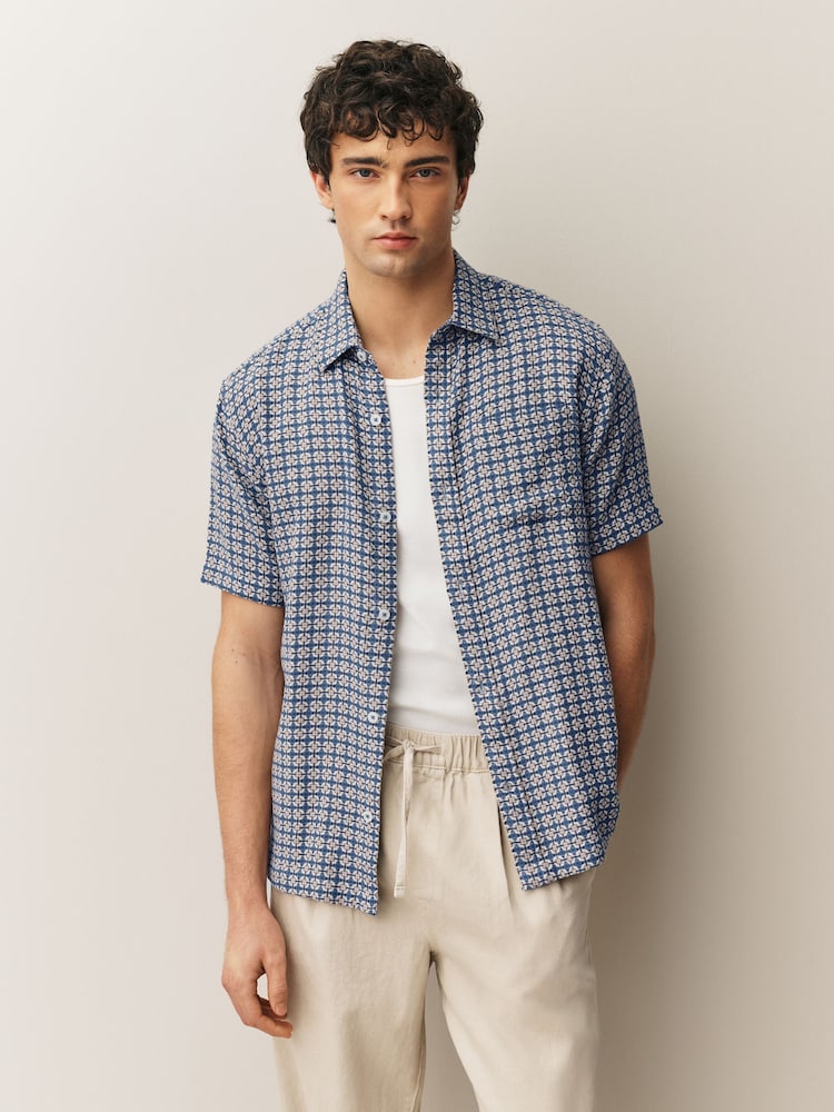 Chemise à Carreaux Bleue NEXT - Taille XXL - Neuve Avec étiquettes - Style Décontracté