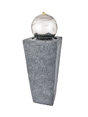 Premier Decorations Ltd Grey 78cm 4 LED Low Voltage SS Tower Water Feature - Image 2 of 3
