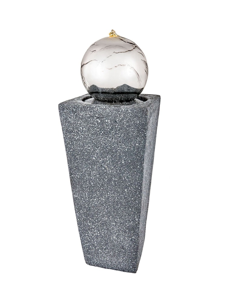 Premier Decorations Ltd Grey 78cm 4 LED Low Voltage SS Tower Water Feature - Image 2 of 3
