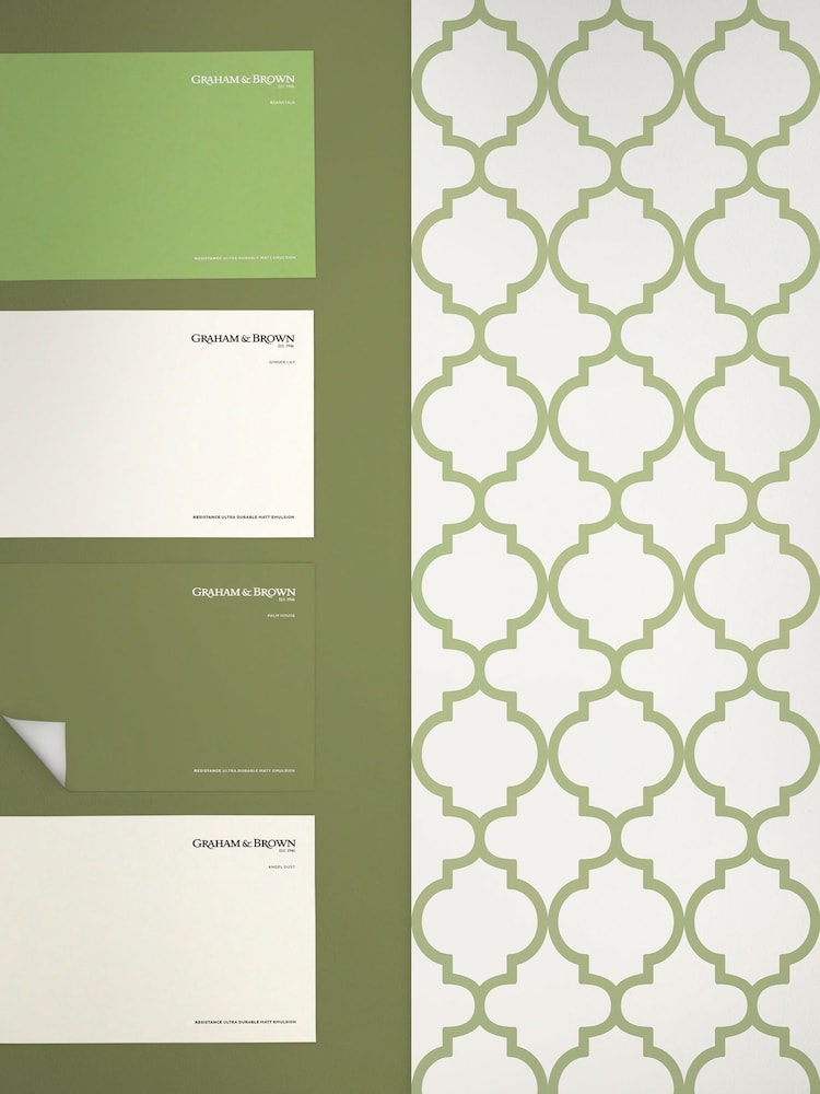 Graham & Brown Green Trellia 10M Wallpaper - Image 4 of 4