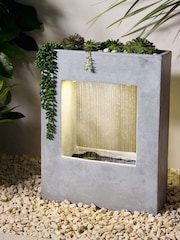 Premier Decorations Ltd Grey 58cm Low Voltage Curtain Shower Water Feature - Image 1 of 3
