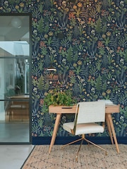 Graham & Brown Blue Oshibana 10M Wallpaper - Image 1 of 4