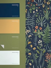 Graham & Brown Blue Oshibana 10M Wallpaper - Image 4 of 4