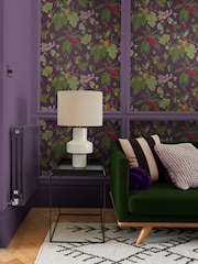 Graham & Brown Plum Craftwork Trail 10M Wallpaper - Image 1 of 4