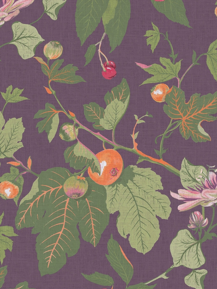 Graham & Brown Plum Craftwork Trail 10M Wallpaper - Image 2 of 4