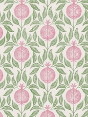 Graham & Brown Pink & Green Apple of Grenada 10M Wallpaper - Image 2 of 4