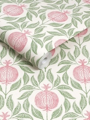 Graham & Brown Pink & Green Apple of Grenada 10M Wallpaper - Image 3 of 4