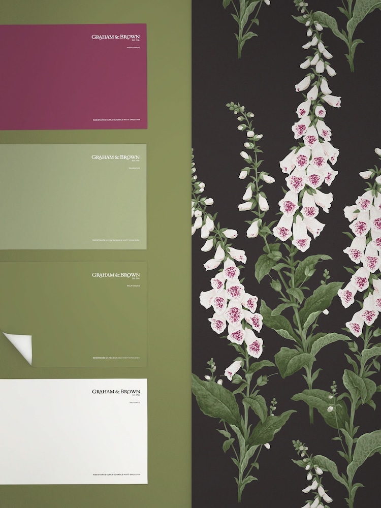 Graham & Brown Night Foxglove 10M Wallpaper - Image 4 of 4
